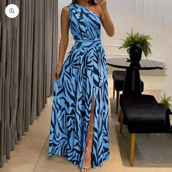 Emporium-Allure Dresses & Skirts - NWT Emporium-Allure | One-Shoulder Maxi Dress w/Split & Sleeveless Design Sz M